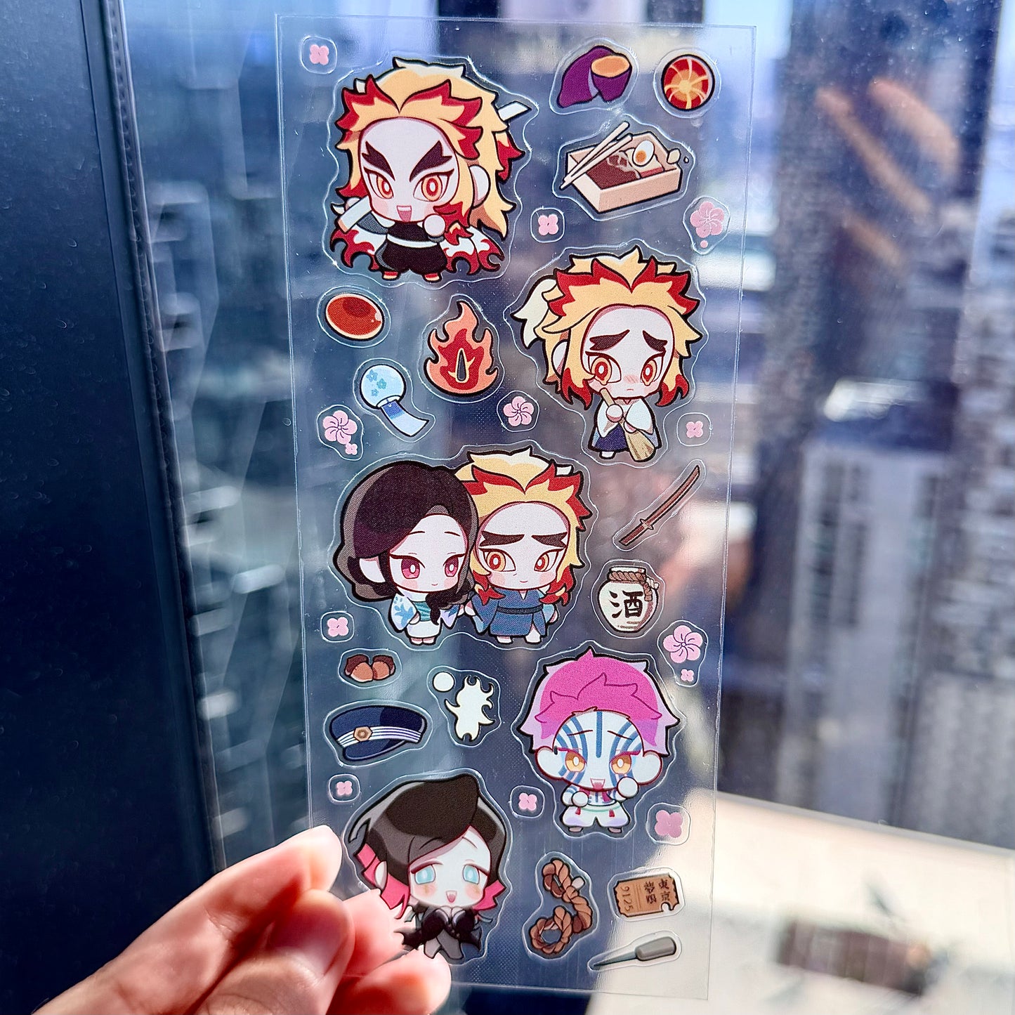 Demon Slayer Mugen Train Arc Transparent Sticker Sheet