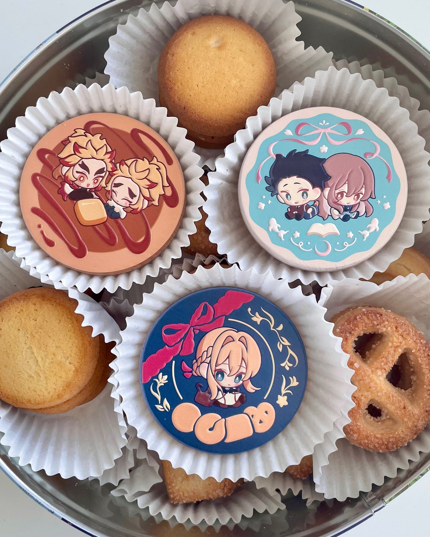 A Silent Voice Embossed Wooden Pin Cookie