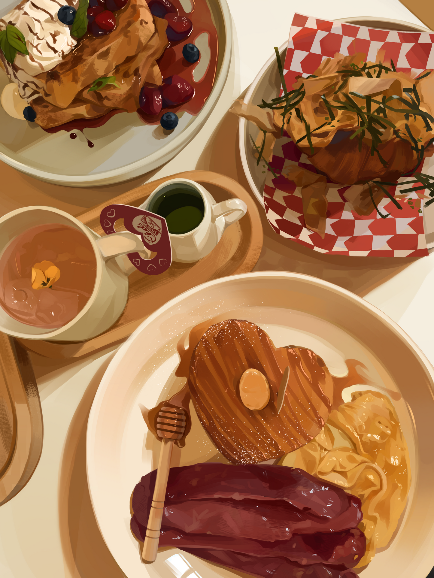 Valentine Pancakes Print <3