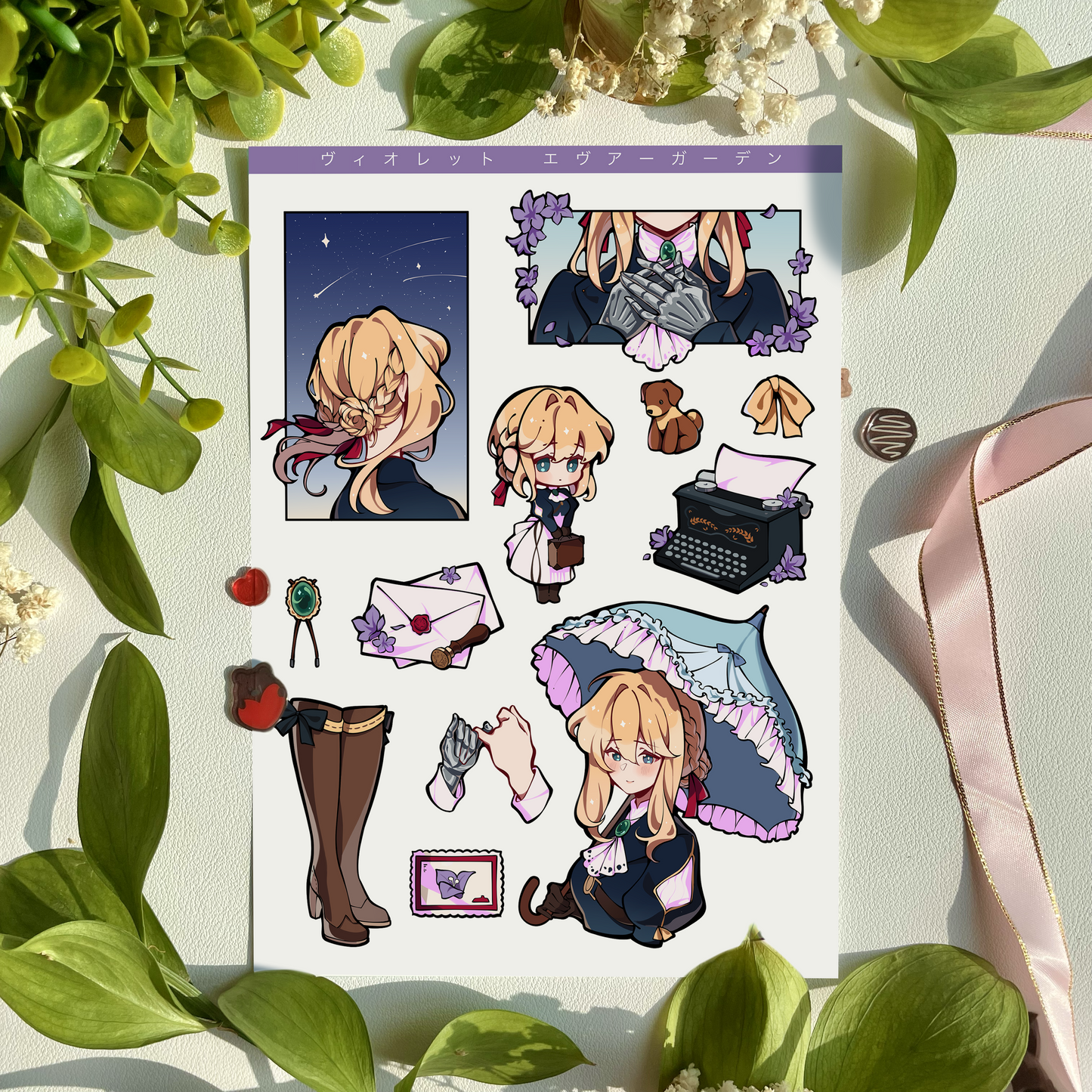 Violet Evergarden Stickersheet A5