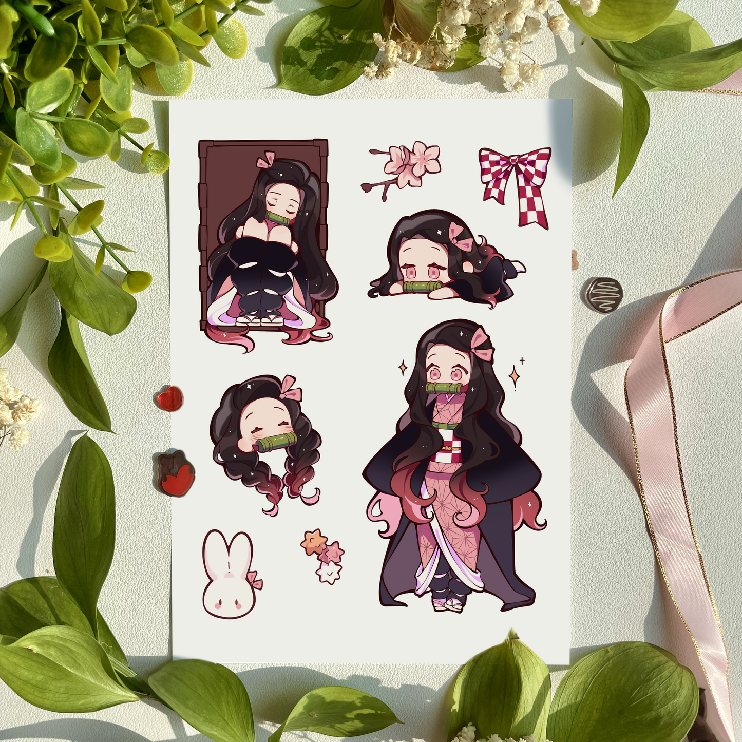 Nezuko Mini Sticker Sheet A6