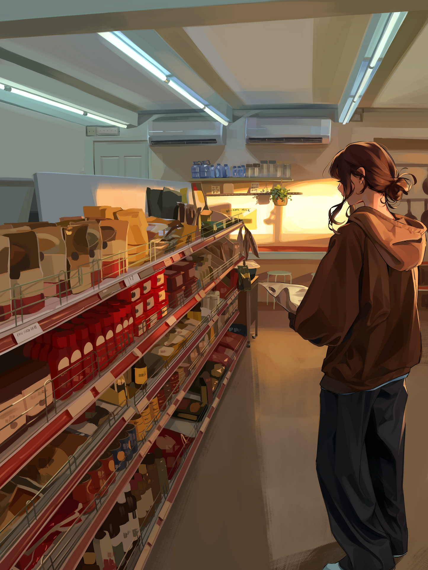 Supermarket Girl Print