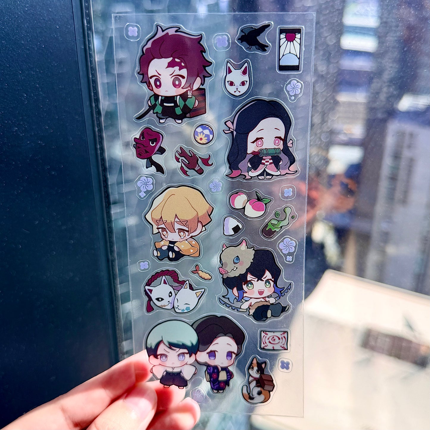 Demon Slayer Unwavering Resolve Arc Transparent Sticker Sheet