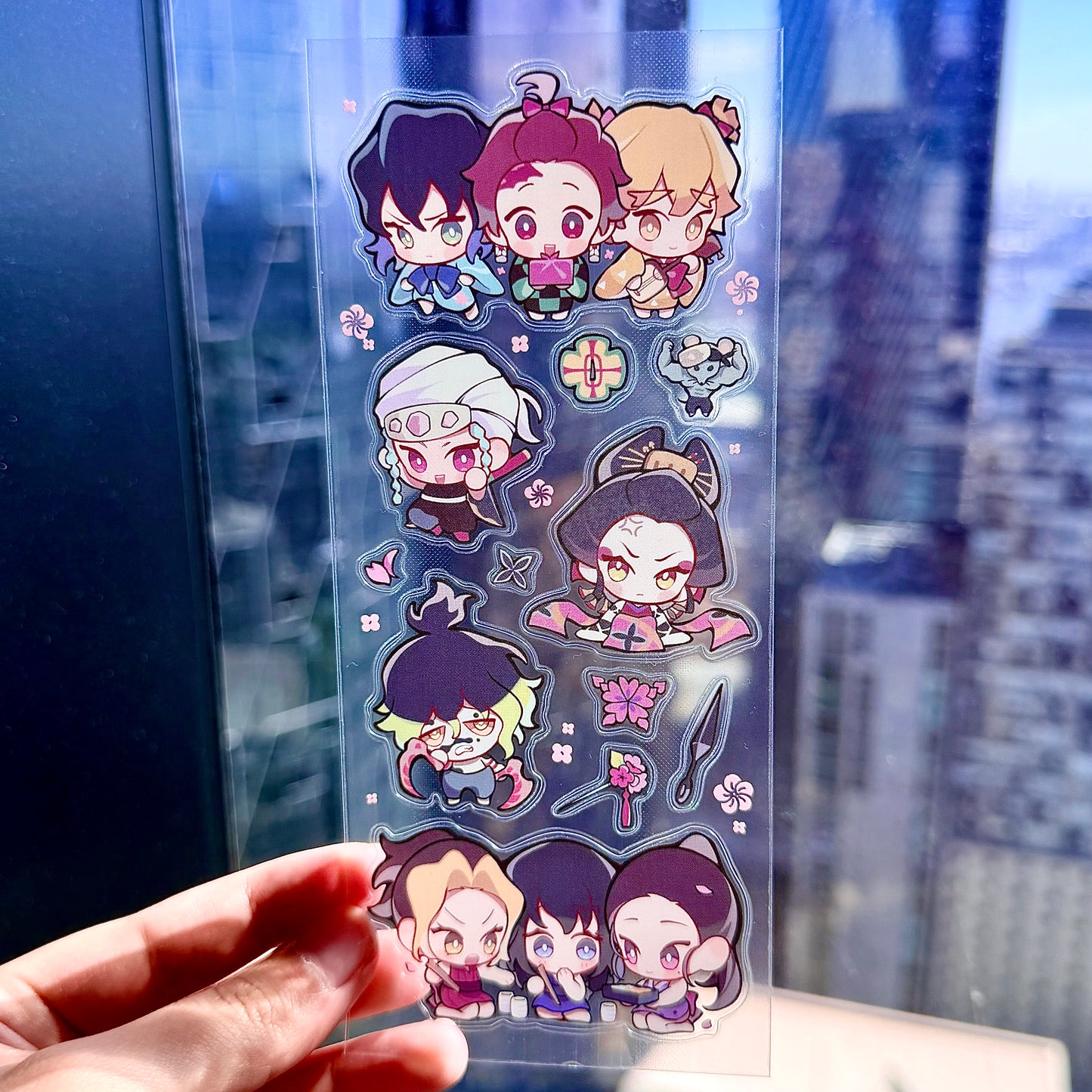 Demon Slayer Entertainment District Arc Transparent Sticker Sheet