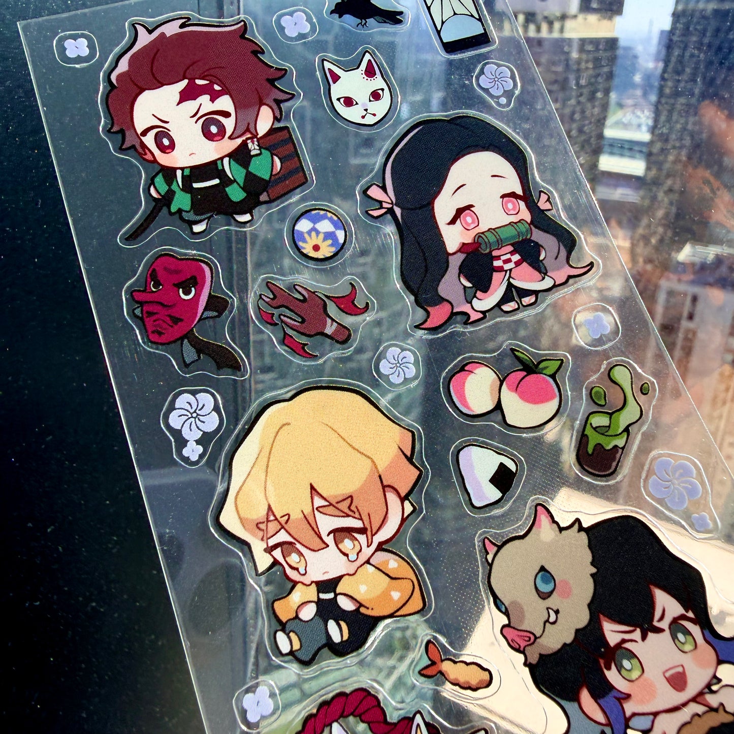 Demon Slayer Unwavering Resolve Arc Transparent Sticker Sheet