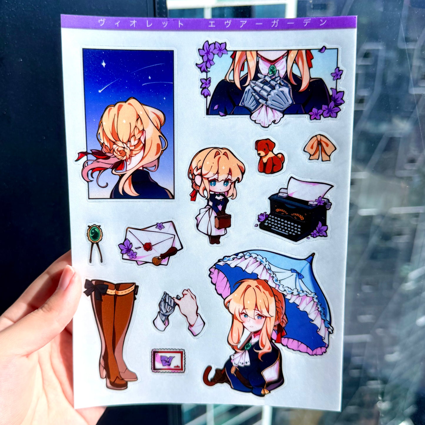 Violet Evergarden Stickersheet A5
