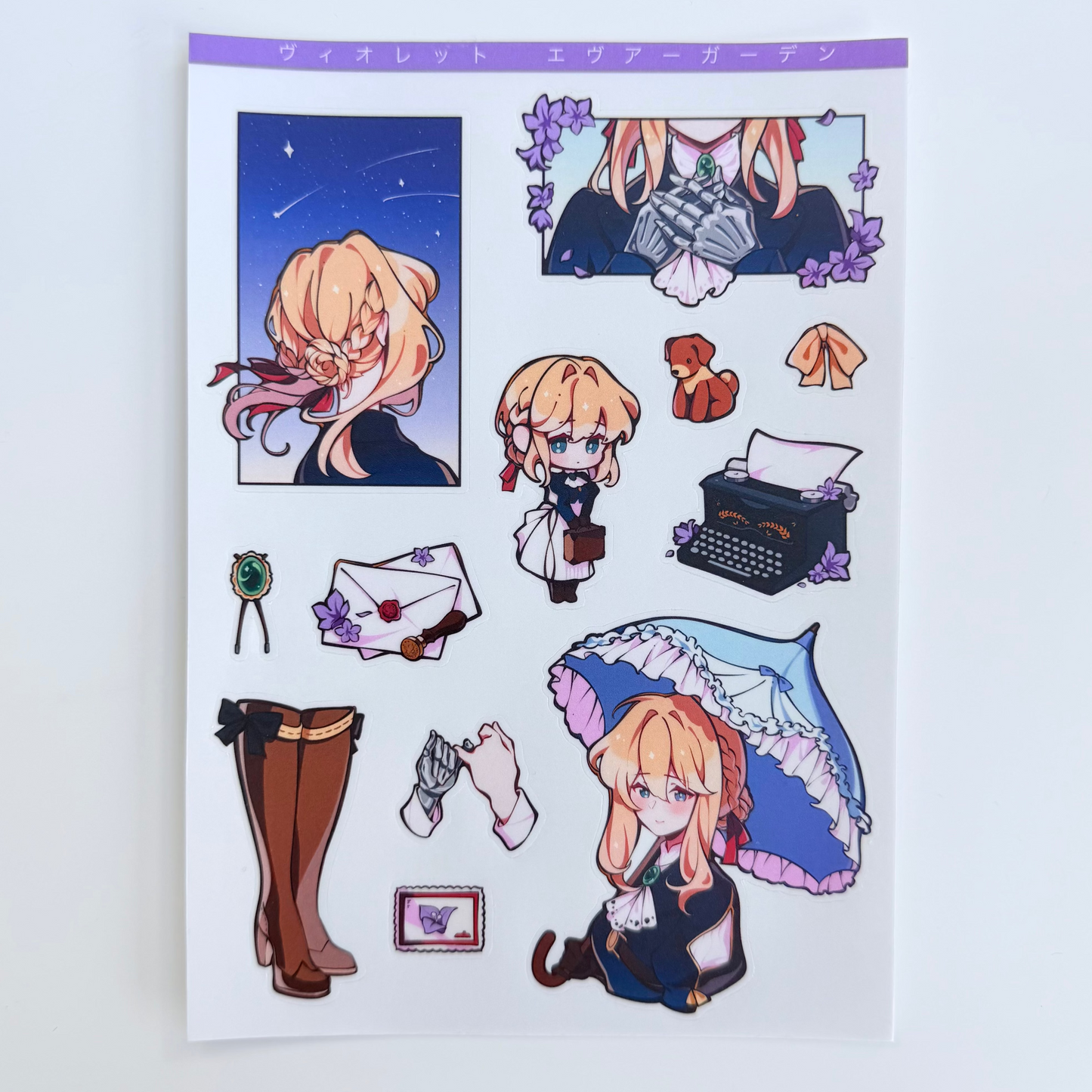 Violet Evergarden Stickersheet A5