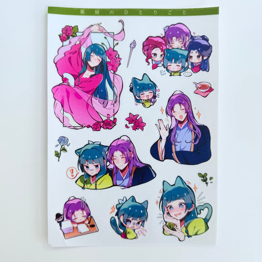 Apothecary Diaries Sticker Sheet A5