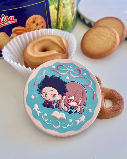 A Silent Voice Embossed Wooden Pin Cookie