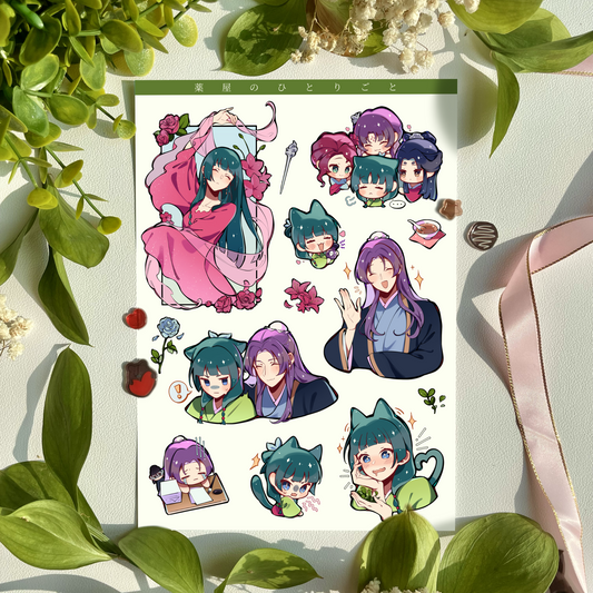 Apothecary Diaries Sticker Sheet A5