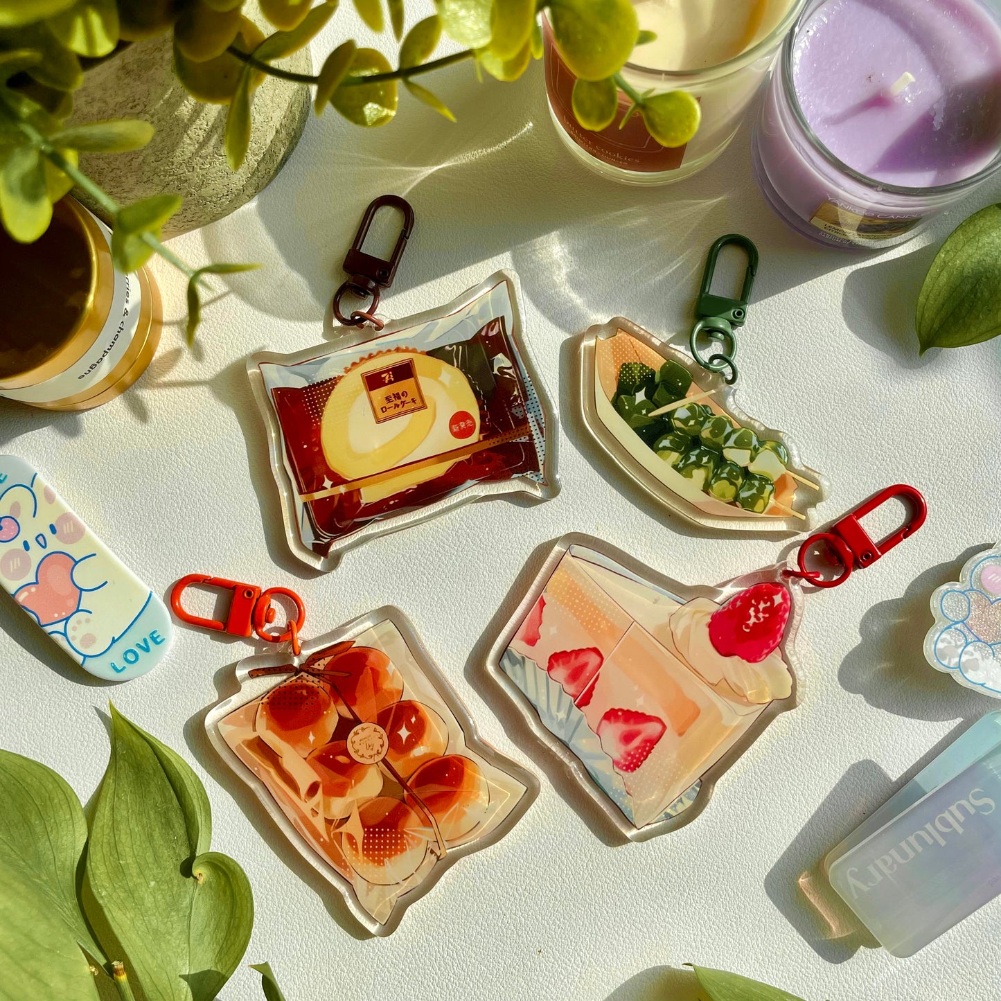 Food Art Epoxy Keychains