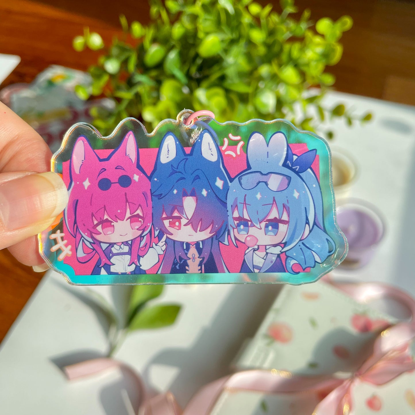 Honkai Star Rail Holographic Keychains