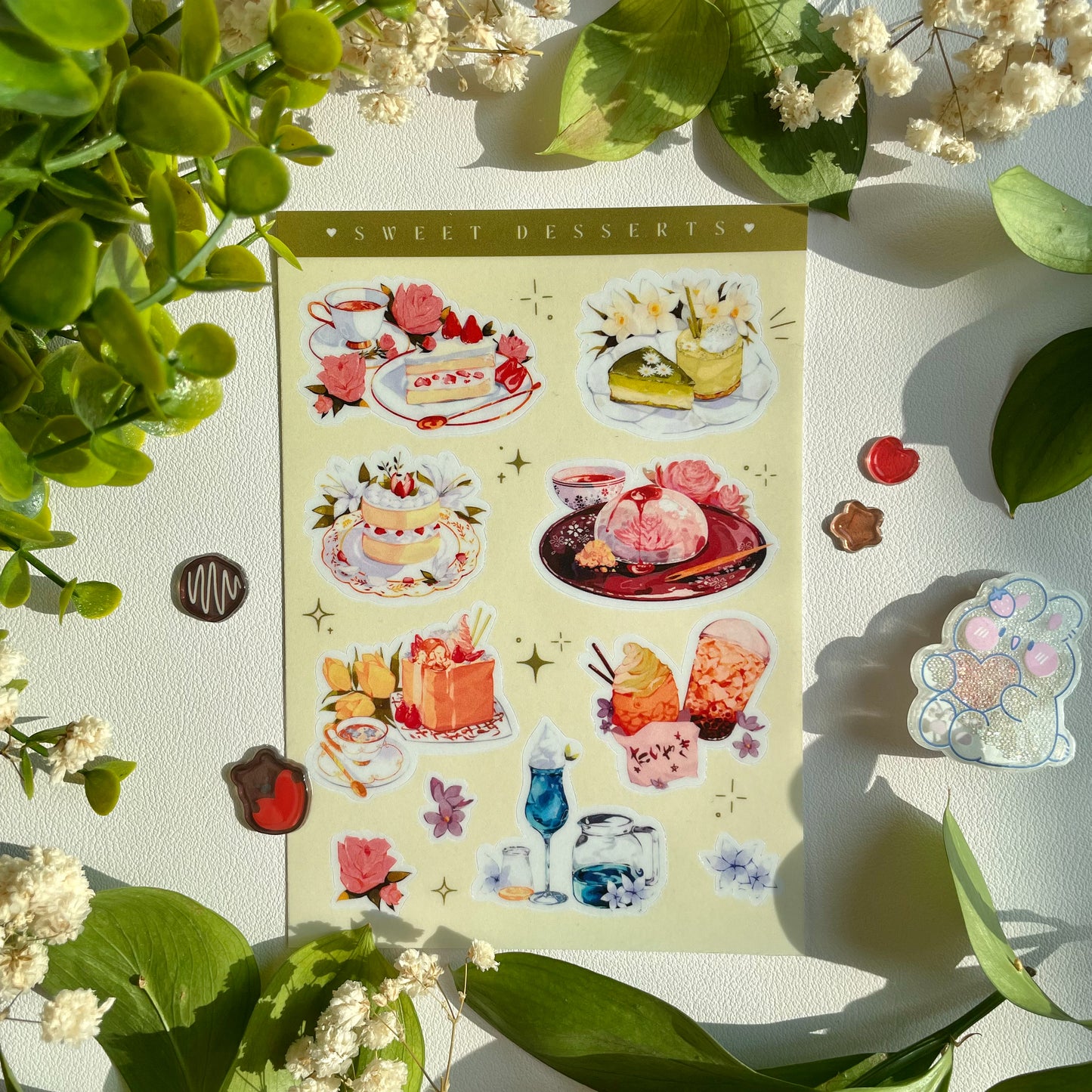 Sweet Desserts Sticker Sheet A6