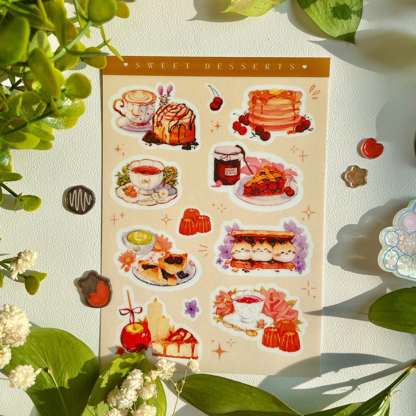 Sweet Desserts Sticker Sheet A6